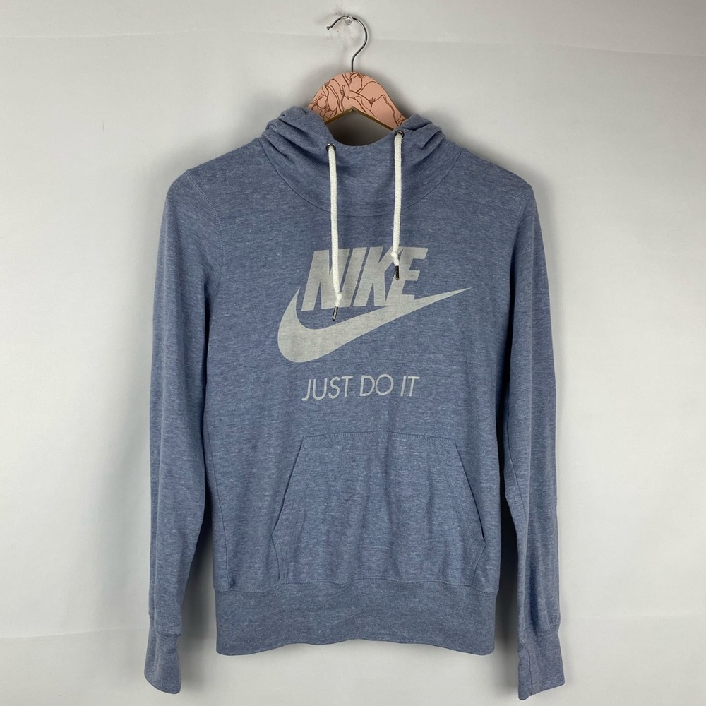 Women’s Nike Blue Funnel Neck Hoodie Sweatshirt